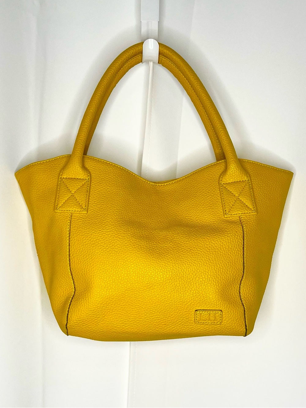 LOUENHIDE YELLOW VEGAN LEATHER TOTE/SHOULDER BAG